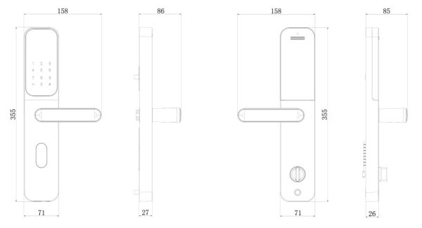 Электронный замок HikVision DS-K4SL500MKW с RFID считывателем Mifare, Wi-Fi