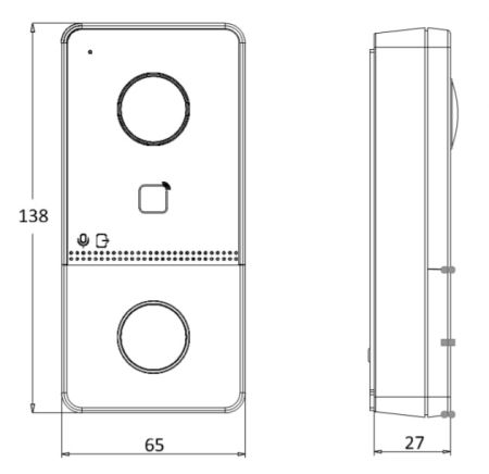 Вызывная панель 2Мп видеодомофона HiWatch VDP-D2201 с поддержкой PoE