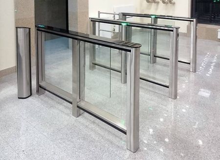 Турникет PERCo-ST-01 "Скоростной проход" с распашными створками PERCo-ATG-300 (ширина створки 300 мм)