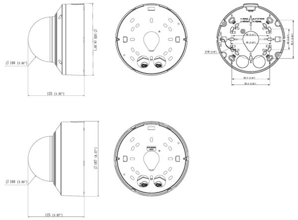Купольная сетевая IP-видеокамера 5Мп Wisenet XND-8081RV (3.9-9.4 мм)