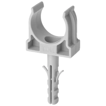 Крепеж-клипса для трубы 25 мм с дюбелем, серая TDM SQ0405-0093 (100 шт.) Крепеж-клипса для трубы 25 мм с дюбелем, серая TDM SQ0405-0093 (100 шт.)