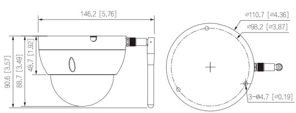 Купольная сетевая IP-видеокамера 4Мп Dahua DH-IPC-HDBW1230DEP-SW-0280B с ИК-подсветкой до 30м и Wi-Fi
