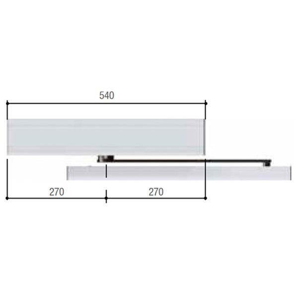 Привод Came FLUO-SW3 Spring, короб 540 мм, вес створки до 300 кг (818SW-0140)