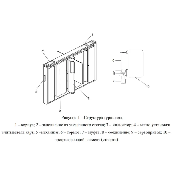 Турникет распашной Avix Delta (AV.SG.6621B)