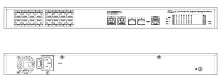 PoE-коммутатор 16-портовый Dahua DH-S4220-16GT-240, гигабитный, управляемый