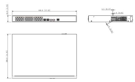 Управляемый POE коммутатор 26-портовый Dahua DH-PFS4226-24ET-240
