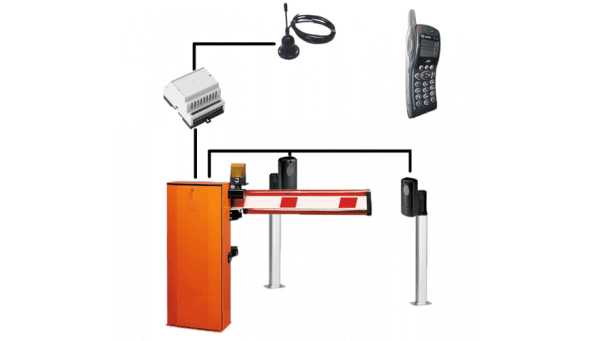 Типовое решение шлагбаум CAME ширина проезда 4 метра с управлением по телефону (1000 номеров)