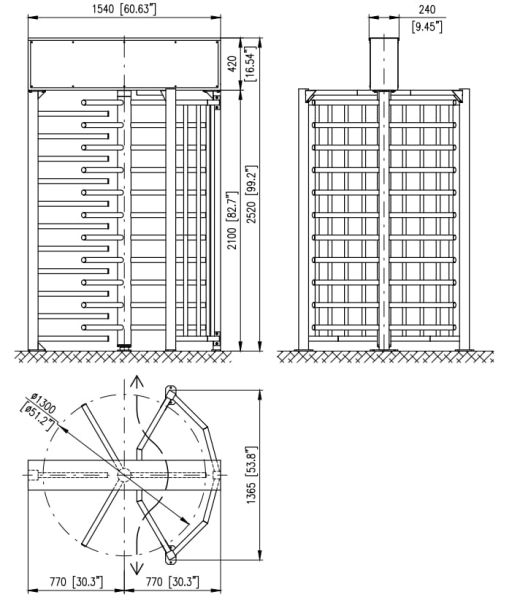 Полноростовой турникет Cominfo REXON ERA 3