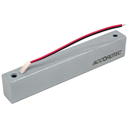 Электромагнитный замок AccordTec ML-100K с планкой, серебряный металлик