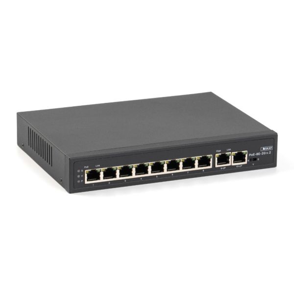 Неуправляемый уличный PoE коммутатор SKAT POE-8E-2G V.2