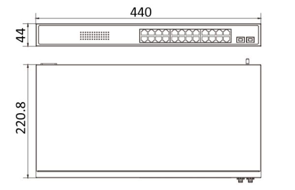 Неуправляемый PoE-коммутатор 24 PoE HiWatch DS-S2624GP
