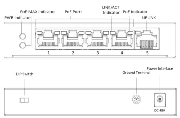Неуправляемый PoE-коммутатор HikVision DS-3E0105P-E/M(B)