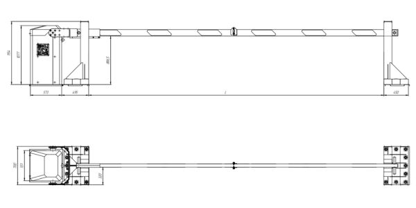 Противотаранный автоматический шлагбаум Фантом Заслон F5Z