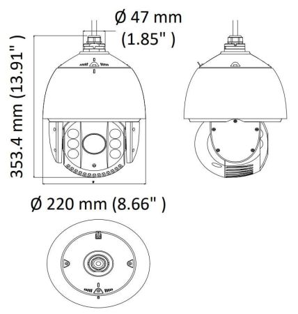 Уличная скоростная поворотная HD-TVI видеокамера HikVision DS-2AE7232TI-A (C)