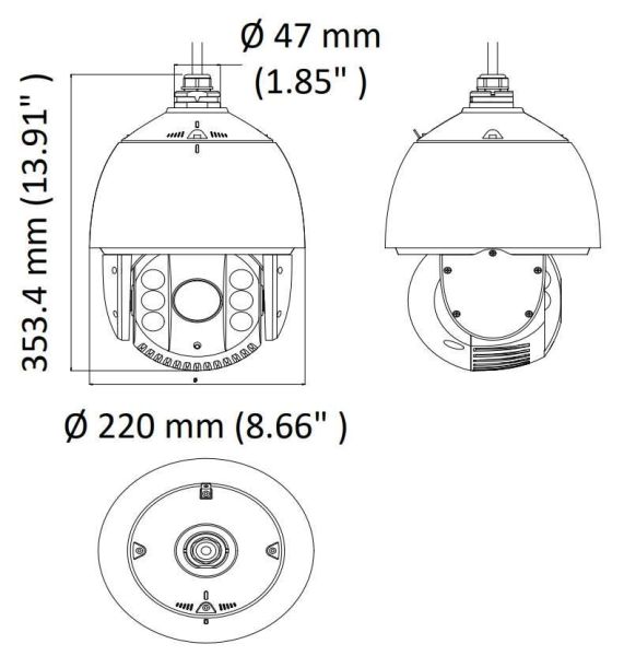 Уличная скоростная поворотная HD-TVI видеокамера HikVision DS-2AE7232TI-A (C)