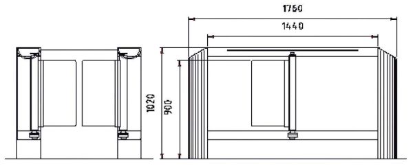 Сенсорный барьер Kaba Argus HSB-E02, 1 проход