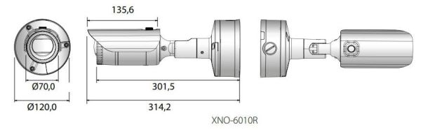 Антивандальная сетевая IP-видеокамера 2Мп Wisenet XNO-6010R (2.4мм) Антивандальная сетевая IP-видеокамера 2Мп Wisenet XNO-6010R (2.4мм)