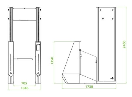 Металлодетектор с турникетом ZKTeco ZK-MD6000S с измерением температуры