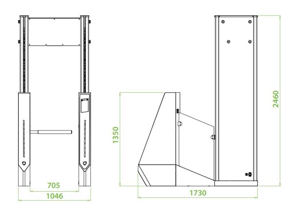 Металлодетектор с турникетом ZKTeco ZK-MD6000S с измерением температуры
