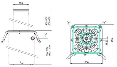 Гидравлический противотаранный боллард Pilomat 275/P 600 A