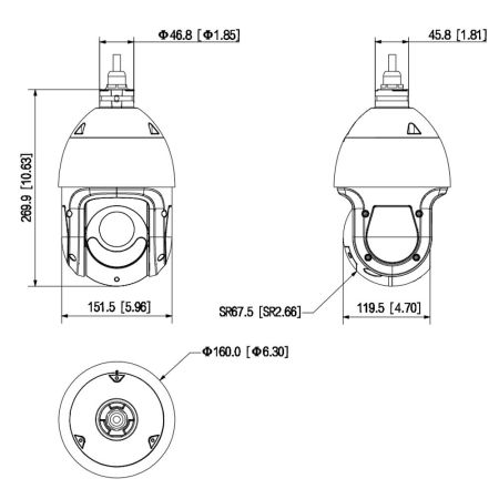 Скоростная PTZ видеокамера 2Мп TiOC Dahua DH-SD4E225GB-HNR-A-PV1 с активным сдерживанием и ИИ