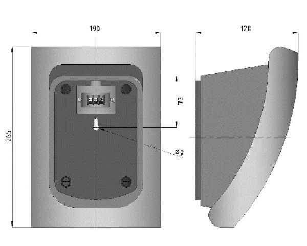 Оповещатель пожарный АСШ-10-30/100 (НП2) речевой, черный