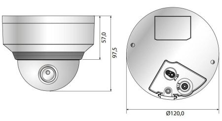 Антивандальная сетевая IP-видеокамера 2Мп Wisenet XNV-6020R (4мм)