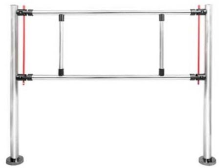 Ограждение хромированное «Антипаника» (ширина 1 м)