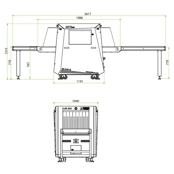 Рентгеновский интроскоп ZKTeco Blade6040 Black двухэнергетический для ручной клади Рентгеновский интроскоп ZKTeco Blade6040 Black двухэнергетический для ручной клади