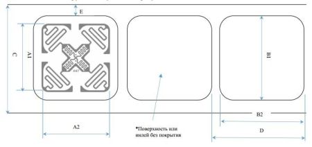 Пассивная метка M50x50 UHF бумажная наклейка