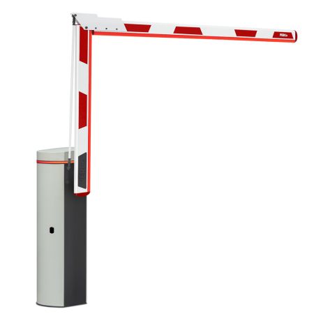 Шлагбаум автоматический PERCo GS04 со складной прямоугольной стрелой 3 м и встроенной системой обогрева