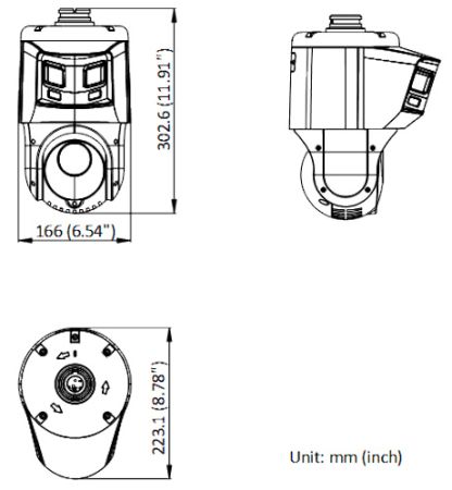 Скоростная PTZ IP-камера TandemVu 6+ 4Мп HikVision DS-2SE4C425MWG-E/26(F0) с ИК-подсветкой 100 м