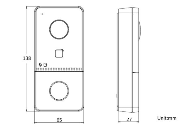 Вызывная панель видеодомофона HiWatch VDP-D2211W(B) с поддержкой карт Mifare, Wi-Fi и PoE