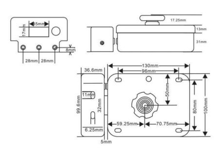 Электромеханический замок HikVision DS-K4E100 накладной