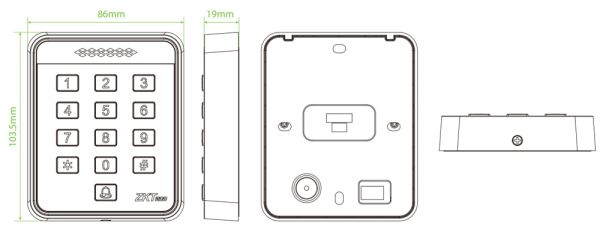 Автономный считыватель ZKTeco SA40W[IC] с кодовой клавиатурой