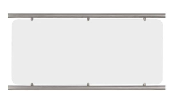 Вставка пластиковая белая для секции ограждения длиной до 1,5м