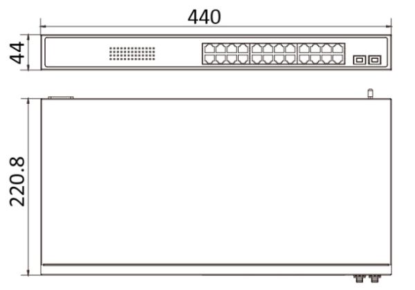 Неуправляемый 24-портовый PoE коммутатор HikVision DS-3E0526P-E/M