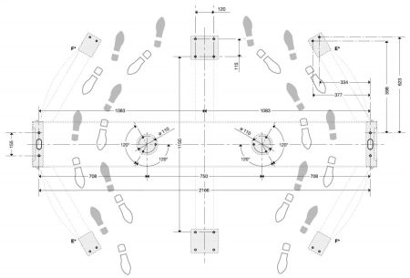Турникет полноростовой двухпроходной Came Guardian PSGD3, уличный, из окрашенной стали
