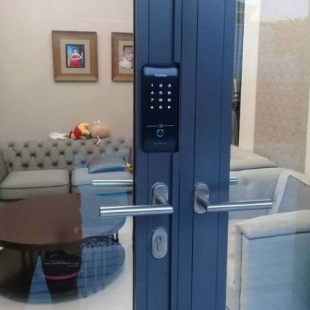 Электронный биометрический замок Kaadas R6-5 Black, накладной, без ручки