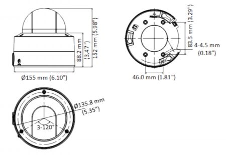 Антивандальная HD-TVI видеокамера 2Мп HikVision ColorVu DS-2CE59DF8T-AVPZE (2.8-12 мм) с технологией PoC