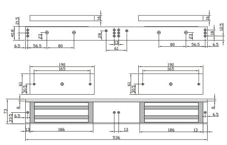 Электромагнитный замок dormakaba EM Premium EM 5300-2 GL AH