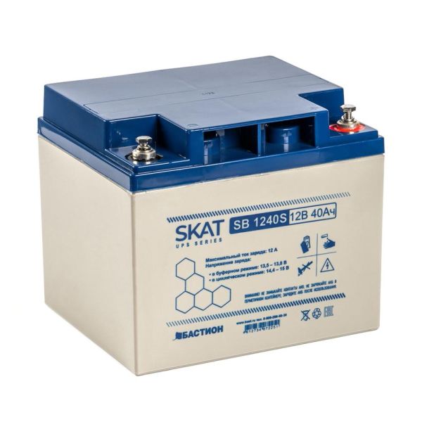Аккумулятор герметичный свинцово-кислотный SKAT SB 1240S
