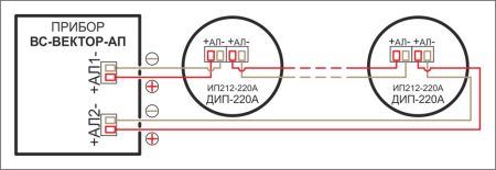 Пожарный извещатель ИП212-220А (ДИП-220А), дымовой, адресный