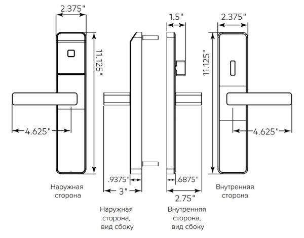 Электронный замок dormakaba Saflok Confidant KIT1 NFC (CFM31KS-8MCN)