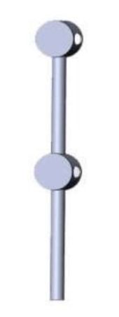 Столб промежуточный ОПП-42.2.02 для перильного ограждения Столб промежуточный ОПП-42.2.02 для перильного ограждения