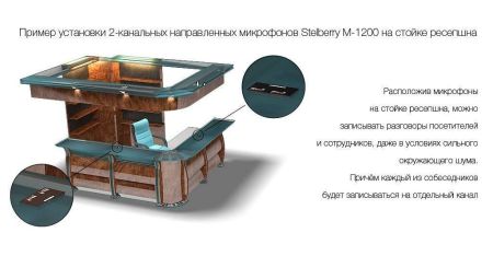 Активный двунаправленный 2-х канальный микрофон Stelberry M-1200 с регулировкой чувствительности и направленности Активный двунаправленный 2-х канальный микрофон Stelberry M-1200 с регулировкой чувствительности и направленности