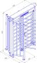 Турникет полноростовой Ростов-Дон ПР1Л/3М3 из окрашенной стали