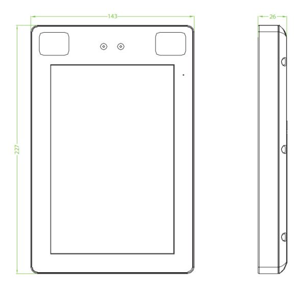 Антивандальный уличный терминал распознавания лиц ZKTeco ProFaceX [P] [WIFI], вен ладони и карт EM-Marine