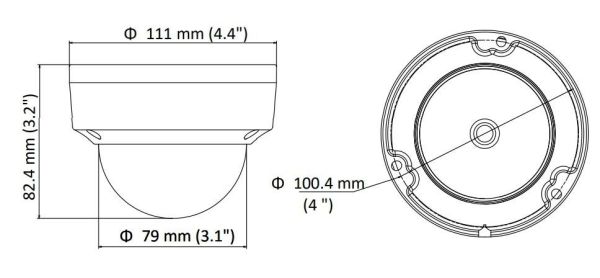 Антивандальная купольная IP-камера 4Мп HiWatch DS-I452 (4 мм)
