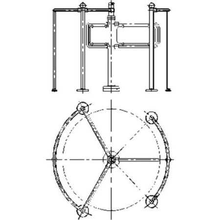 Ограждение для роторного турникета Ростов-Дон ОЛ-Р ХРОМ люкс Ограждение для роторного турникета Ростов-Дон ОЛ-Р ХРОМ люкс